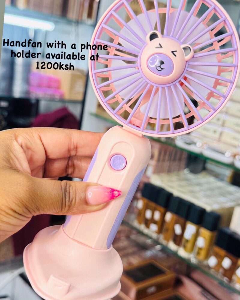 handfan with a phone holder
